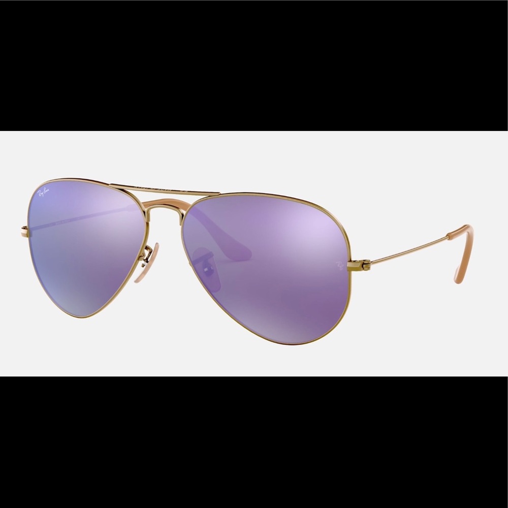 Ray Ban Aviator Flash Lenses Purple Size 55